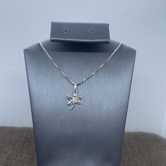 Sterling Silver Dragonfly Necklace - Picture 9 of 9